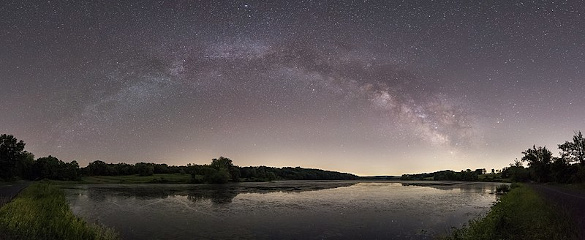 Milky Way as seen over Bontecou Lake, New York